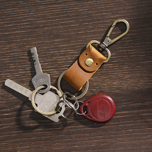 Classic Leather Key Ring Charm