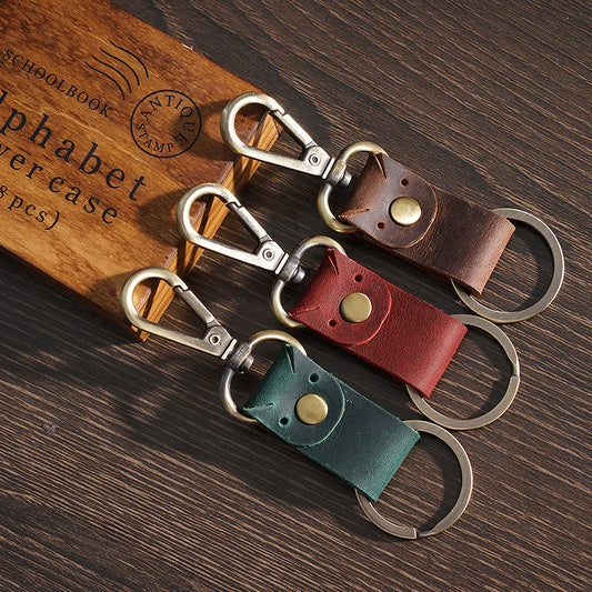 Classic Leather Key Ring Charm